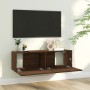 Mueble pared TV madera contrachapada roble marrón 100x30x30 cm de vidaXL, Muebles TV - Ref: Foro24-815098, Precio: 54,75 €, D...