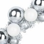 Coronas de Bolas de Navidad 2 pcs y Plata 33 x 33 x 7 cm en Decoración Festiva y Estacional | Comprar online en Foru.es