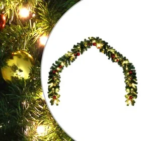 Weihnachtsgirlande verziert mit Kugeln und LED-Lichtern 20 m von vidaXL, Weihnachtsbeleuchtung - Ref: Foro24-246408, Preis: 9...