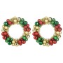 Coronas de Bolas de Navidad 2 pcs Multicolor 33 x 33 x 7 cm en Decoración Festiva y Estacional | Comprar online en Foru.es
