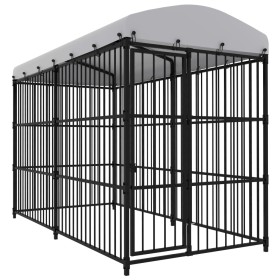 Perrera de exterior con techo 300x150x210 cm de vidaXL, Casetas y cercados para perros - Ref: Foro24-170891, Precio: 609,28 €...