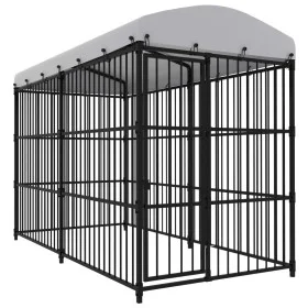 Perrera de exterior con techo 300x150x210 cm de vidaXL, Casetas y cercados para perros - Ref: Foro24-170891, Precio: 597,36 €...