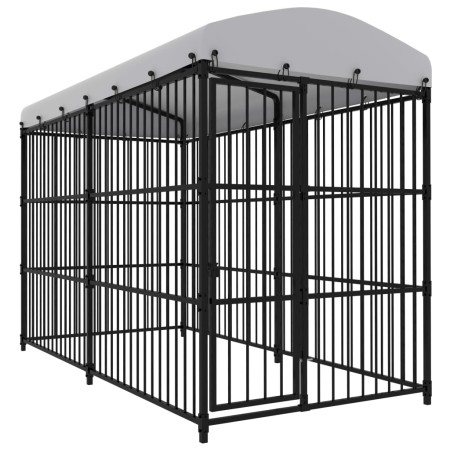 Perrera de exterior con techo 300x150x210 cm de vidaXL, Casetas y cercados para perros - Ref: Foro24-170891, Precio: 609,28 €...