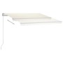 Toldo manual retráctil con luz LED crema 300x250 cm en Toldos | Comprar online en Foru.es