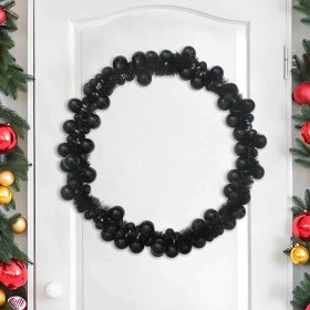 Guirnalda de Bolas de Navidad Negro 186 cm Poliestireno en Decoración Festiva y Estacional | Comprar online en Foru.es