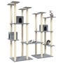 Rascador para gatos con postes de sisal gris claro 174 cm de vidaXL, Mobiliario para gatos - Ref: Foro24-171534, Precio: 144,...