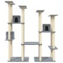 Rascador para gatos con postes de sisal gris claro 174 cm de vidaXL, Mobiliario para gatos - Ref: Foro24-171534, Precio: 144,...