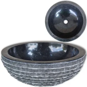Marble sink 40 cm black by vidaXL, Sinks - Ref: Foro24-242672, Price: 136,19 €, Discount: %