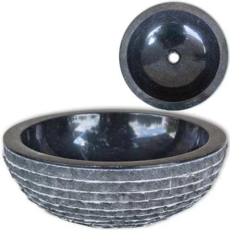 Marble sink 40 cm black by vidaXL, Sinks - Ref: Foro24-242672, Price: 136,19 €, Discount: %
