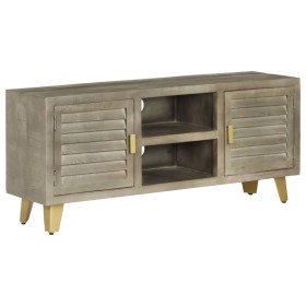 Mueble para TV madera maciza mango con latón gris 110x30x48 cm de vidaXL, Muebles TV - Ref: Foro24-246681, Precio: 160,80 €, ...