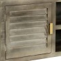 Mueble para TV madera maciza mango con latón gris 110x30x48 cm de vidaXL, Muebles TV - Ref: Foro24-246681, Precio: 160,80 €, ...