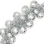 Guirnalda de Bolas de Navidad Plateado 186 cm Poliestireno en Decoración Festiva y Estacional | Comprar online en Foru.es