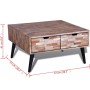Mesa de centro con 4 cajones madera de teca reciclada de vidaXL, Mesas de centro - Ref: Foro24-241708, Precio: 219,88 €, Desc...