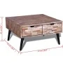 Mesa de centro con 4 cajones madera de teca reciclada de vidaXL, Mesas de centro - Ref: Foro24-241708, Precio: 216,49 €, Desc...