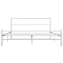 Estructura de cama de metal blanco 140x200 cm de vidaXL, Camas y somieres - Ref: Foro24-284695, Precio: 114,62 €, Descuento: %