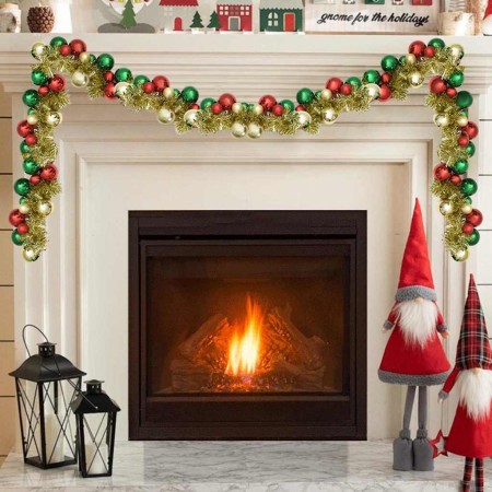 Guirnalda de Bolas de Navidad Multicolor 186 cm Poliestireno en Decoración Festiva y Estacional | Comprar online en Foru.es