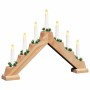 Puente de velas navideñas con 7 LED Marrón 39.5 x 5 x 29 cm en Decoración Festiva y Estacional | Comprar online en Foru.es