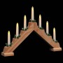 Puente de velas navideñas con 7 LED Marrón 39.5 x 5 x 29 cm en Decoración Festiva y Estacional | Comprar online en Foru.es