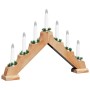 Puente de velas navideñas con 7 LED Marrón 39.5 x 5 x 29 cm en Decoración Festiva y Estacional | Comprar online en Foru.es