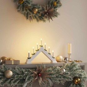 Puente de velas navideñas con 7 LED 39.5 x 5 x 29 cm en Decoración Festiva y Estacional | Comprar online en Foru.es