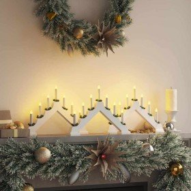 Puente de velas navideñas con 7 LED 3 pcs 39.5 x 5 x 29 cm en Decoración Festiva y Estacional | Comprar online en Foru.es