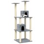 Rascador para gatos con postes de sisal gris claro 141 cm de vidaXL, Mobiliario para gatos - Ref: Foro24-171525, Precio: 62,4...