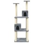 Rascador para gatos con postes de sisal gris claro 141 cm de vidaXL, Mobiliario para gatos - Ref: Foro24-171525, Precio: 62,4...