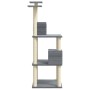 Rascador para gatos con postes de sisal gris claro 141 cm de vidaXL, Mobiliario para gatos - Ref: Foro24-171525, Precio: 62,4...