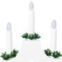 Puente de velas navideñas con 7 LED 3 pcs 39.5 x 5 x 29 cm en Decoración Festiva y Estacional | Comprar online en Foru.es