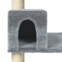 Rascador para gatos con postes de sisal gris claro 141 cm de vidaXL, Mobiliario para gatos - Ref: Foro24-171525, Precio: 62,4...
