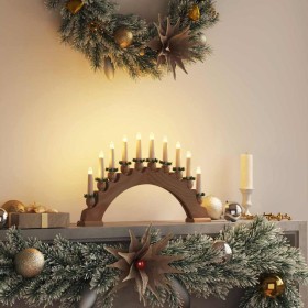 Arco de Velas de Navidad con 10 Velas LED Marrón 47 x 5 x 29 cm en Decoración Festiva y Estacional | Comprar online en Foru.es