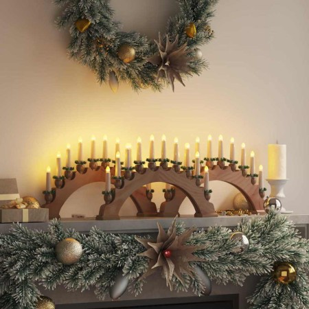 Arco de Velas de Navidad con 10 Velas LED 3 pcs Marrón en Decoración Festiva y Estacional | Comprar online en Foru.es