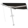 Toldo manual retráctil con luz LED antracita 300x250 cm en Toldos | Comprar online en Foru.es