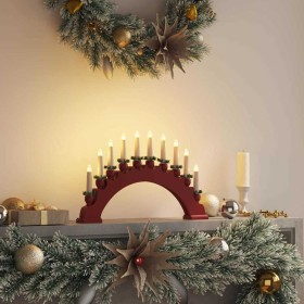 Arco de Velas de Navidad con 10 Velas LED Rojo 47 x 5 x 29 cm en Decoración Festiva y Estacional | Comprar online en Foru.es