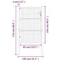 Puerta de jardín acero gris antracita 105x175 cm de vidaXL, Puertas de jardín - Ref: Foro24-154561, Precio: 212,19 €, Descuen...