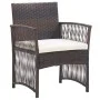 Sillones de jardín con cojines 2 unidades ratán sintético marrón de vidaXL, Sillas de jardín - Ref: Foro24-46439, Precio: 110...