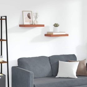 Estante de pared con almacenamiento 2 pcs Rojo 40 x 23,5 x 4 cm en Estanterías | Comprar online en Foru.es