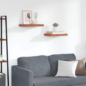 Estante de pared con almacenamiento 2 pcs Rojo 40 x 23,5 x 4 cm en Estanterías | Comprar online en Foru.es