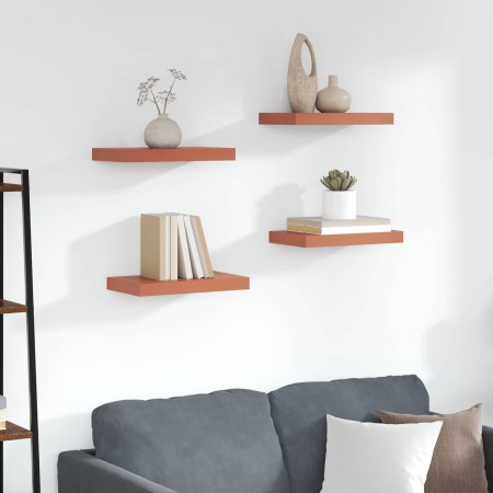 Estante de pared con almacenamiento 4 pcs Rojo 40 x 23,5 x 4 cm en Estanterías | Comprar online en Foru.es