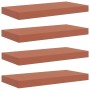 Estante de pared 4 pcs Rojo 50 x 23 x 4 cm Madera de ingeniería en Estanterías | Comprar online en Foru.es