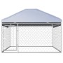 Perrera de exterior con techo 200x200x135 cm de vidaXL, Casetas y cercados para perros - Ref: Foro24-144493, Precio: 196,40 €...