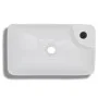 Lavabo de cerámica con orificio de grifo y desagüe blanco de vidaXL, Lavabos - Ref: Foro24-141934, Precio: 67,18 €, Descuento: %