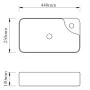 Lavabo de cerámica con orificio de grifo y desagüe blanco de vidaXL, Lavabos - Ref: Foro24-141934, Precio: 67,18 €, Descuento: %