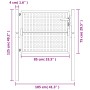 Puerta de jardín acero gris antracita 105x125 cm de vidaXL, Puertas de jardín - Ref: Foro24-154559, Precio: 154,73 €, Descuen...