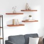 Estante de pared 4 pcs Rojo 50 x 23 x 4 cm Madera de ingeniería en Estanterías | Comprar online en Foru.es