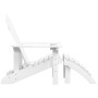 Silla de jardín Adirondack con reposapiés HDPE blanco de vidaXL, Sillas de jardín - Ref: Foro24-318645, Precio: 211,64 €, Des...