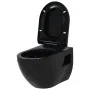 Inodoro de pared de cerámica negro de vidaXL, Baños - Ref: Foro24-143023, Precio: 173,54 €, Descuento: %