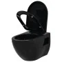 Inodoro de pared de cerámica negro de vidaXL, Baños - Ref: Foro24-143023, Precio: 173,54 €, Descuento: %