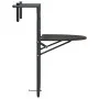 Mesa balcón colgante plástico aspecto ratán marrón 60x64x83,5cm de vidaXL, Mesas de jardín - Ref: Foro24-47895, Precio: 50,34...