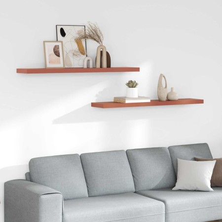 Estante de pared 2 pcs Rojo 120 x 23,5 x 4 cm en Estanterías | Comprar online en Foru.es